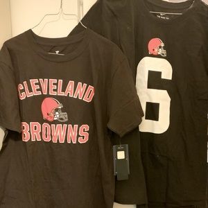 Pair(2) of Cleveland Browns Sports T-Shirts - Unisex L
